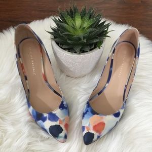 Floral Ink Heel Pumps Size 10